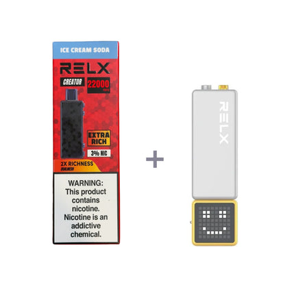 正品悦刻积木乐高RELX Creator 22000口烟弹/套装-多口味可选 (一代/二代杆弹通用） 套装1(配正品一代杆) 冰淇淋苏打