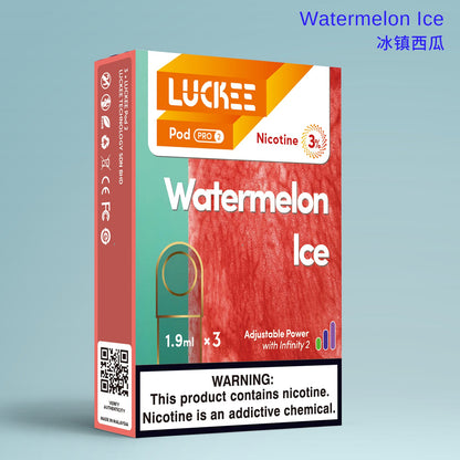 乐刻(luckee) 冰镇西瓜Watermelon 第六陶瓷芯雾化弹 pod pro2 三颗装