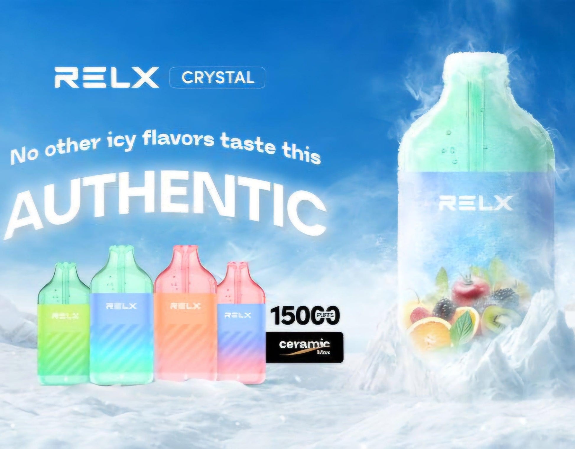 Authentic RELX Crystal 15000 puffs disposable VAPE electronic cigarett Authentic RELX Crystal 15000 puffs disposable VAPE electronic cigarett
