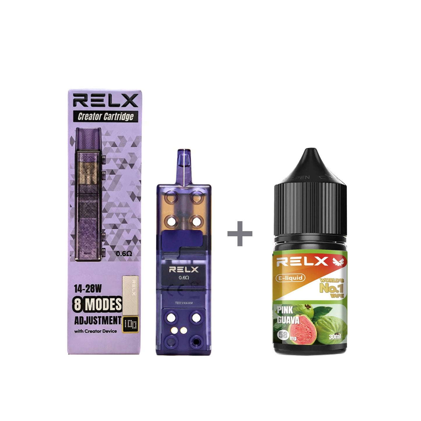 正品悦刻三代积木空弹烟油套餐(5ml容积RELX空弹+30ml正品RELX E-liquid) 套装(空弹+烟油) 红心番石榴_5%Nic