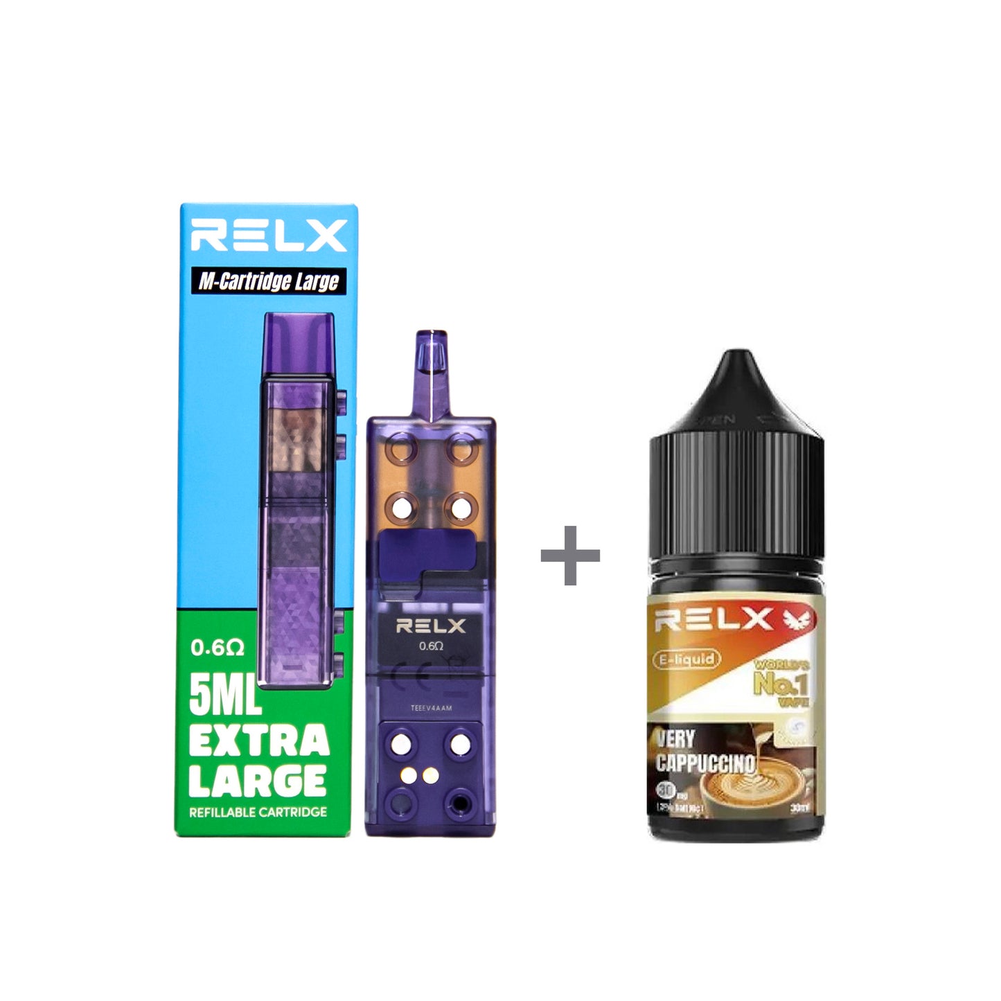 正品悦刻三代积木空弹烟油套餐(5ml容积RELX空弹+30ml正品RELX E-liquid) 套装(空弹+烟油) 卡布奇洛_3%Nic