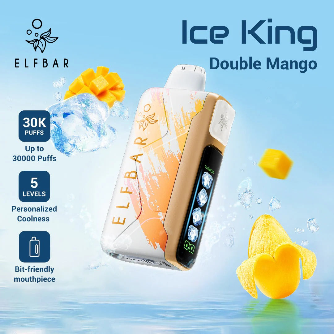 正品俄版ELFBAR ICE KING 30000口-爱奇迹五档冰度调节冰王一次性电子烟-多口味可选 双芒果