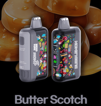 正品韩版BUBBLE MON GRAFFITI巴布梦泡泡兽满天星炫彩壁纸LED灯效35000口可调功率含隐藏口味一次性电子烟 奶油太妃糖