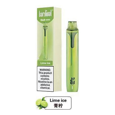 全新升级版 KS Quik 6000口小彩条冰爽一次性电子烟-多口味可选 青柠