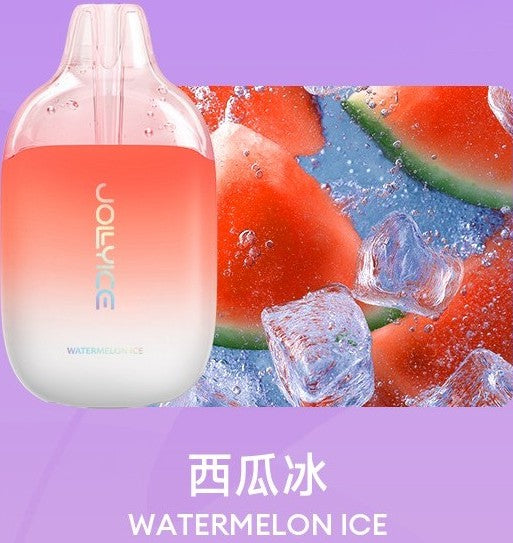 正品JOLLYICE 4000口超薄外观冰爽口味冰爆平替款4000口可视化油仓一次性电子烟-多口味可选 西瓜冰