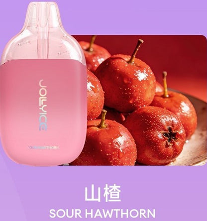 正品JOLLYICE 4000口超薄外观冰爽口味冰爆平替款4000口可视化油仓一次性电子烟-多口味可选 山楂