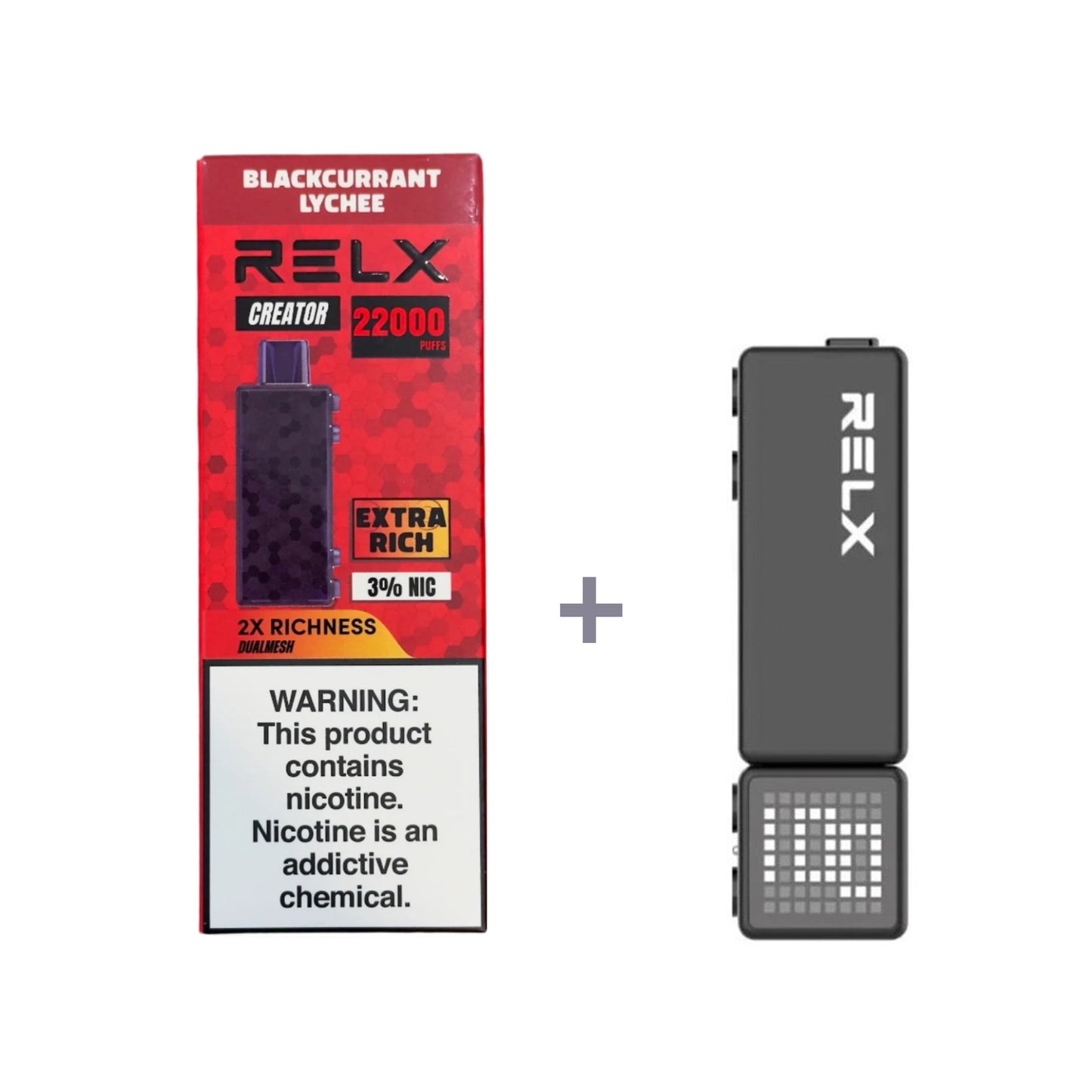 正品悦刻积木乐高RELX Creator 22000口烟弹/套装-多口味可选 (一代/二代杆弹通用） 套装2(配正品二代杆) 黑加仑荔枝