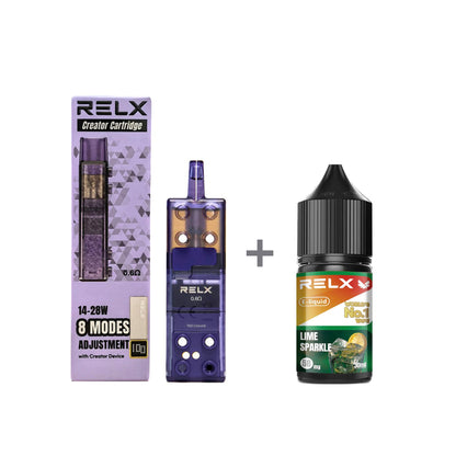正品悦刻三代积木空弹烟油套餐(5ml容积RELX空弹+30ml正品RELX E-liquid) 套装(空弹+烟油) 雪碧_5%Nic