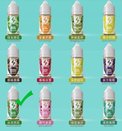原装电雾LIGHTING PLUS烟油30ml尼古丁盐烟油-多口味可选 冰冻西瓜