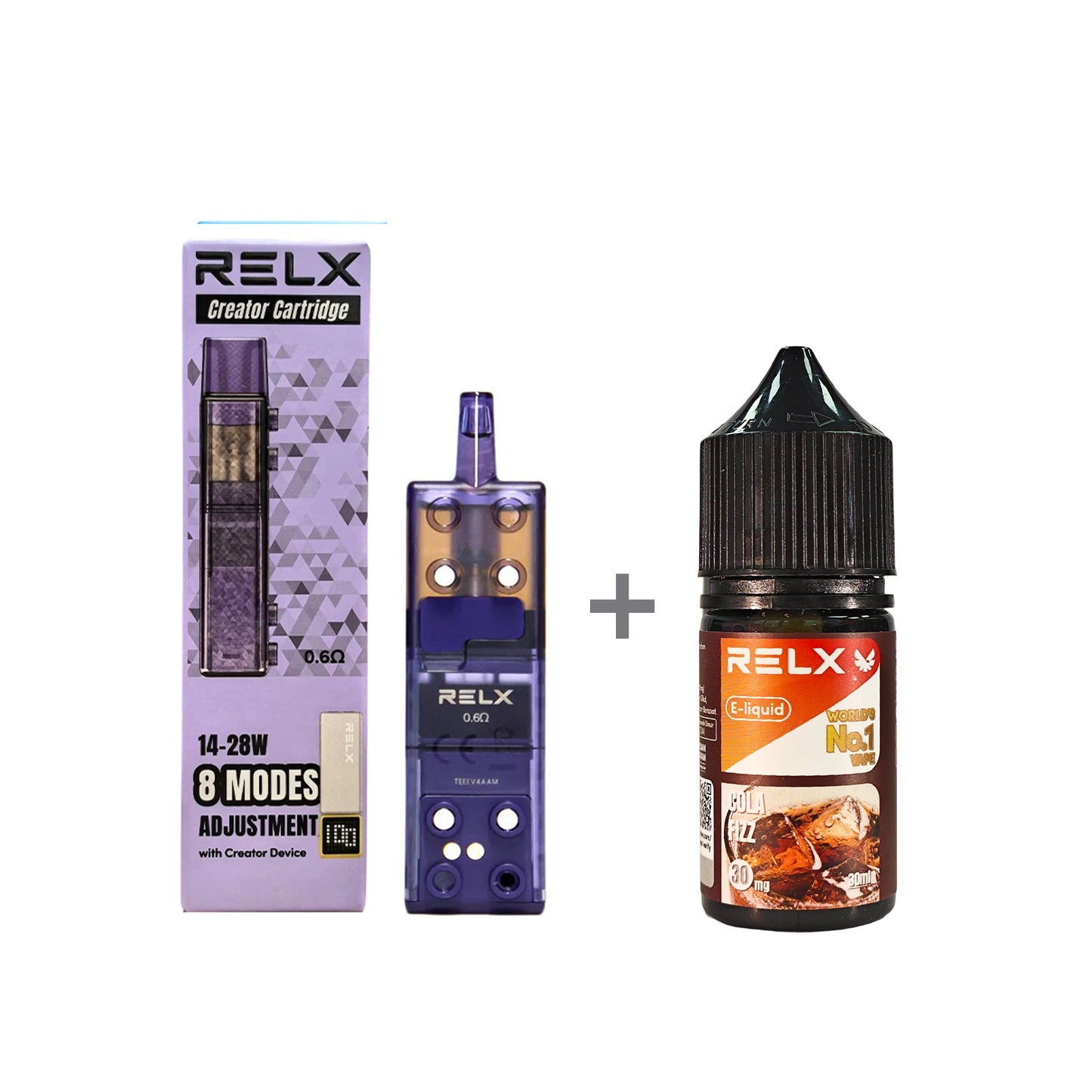 正品悦刻三代积木空弹烟油套餐(5ml容积RELX空弹+30ml正品RELX E-liquid) 套装(空弹+烟油) 可乐_3%Nic