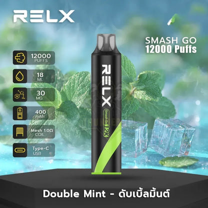 正品悦刻黑条RELX SMASH GO 12K时尚12000口人体工程学烟嘴大容量一次性电子烟-多口味可选 双薄荷3%