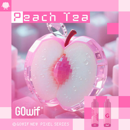 正品高维GOwif Chill极凉系列18000口双陶瓷芯涡轮大功率透明油仓电量油量显示长续航一次性电子烟-多口味可选 桃桃茶