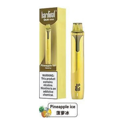 全新雾化升级版 KS Quik 6000口小彩条冰爽一次性电子烟-多口味可选 菠萝冰