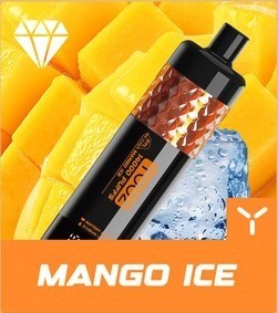 正品柚子水烟YOOZ SHISHA 14000口 DTL水晶炫彩钻石切割工艺大烟雾肺吸模式油量电量显示一次性电子烟-多口味可选 芒果