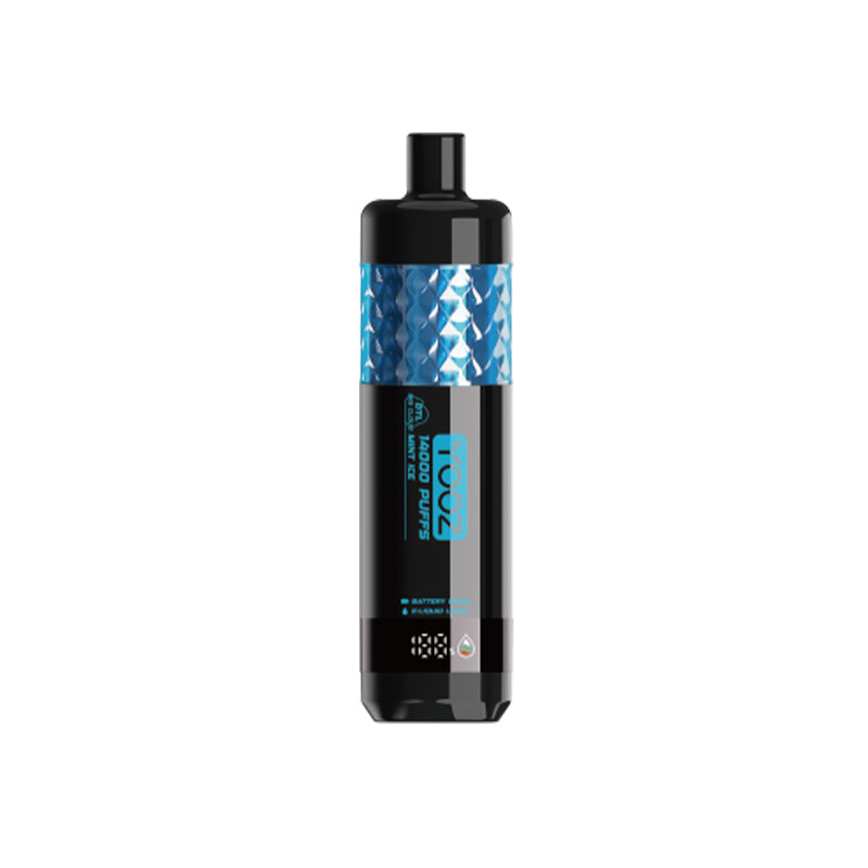 正品柚子水烟YOOZ SHISHA 14000口 DTL水晶炫彩钻石切割工艺大烟雾肺吸模式油量电量显示一次性电子烟-多口味可选