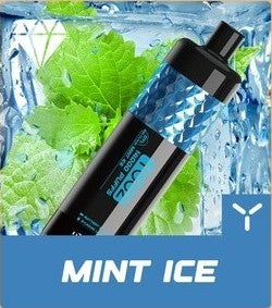 正品柚子水烟YOOZ SHISHA 14000口 DTL水晶炫彩钻石切割工艺大烟雾肺吸模式油量电量显示一次性电子烟-多口味可选 薄荷