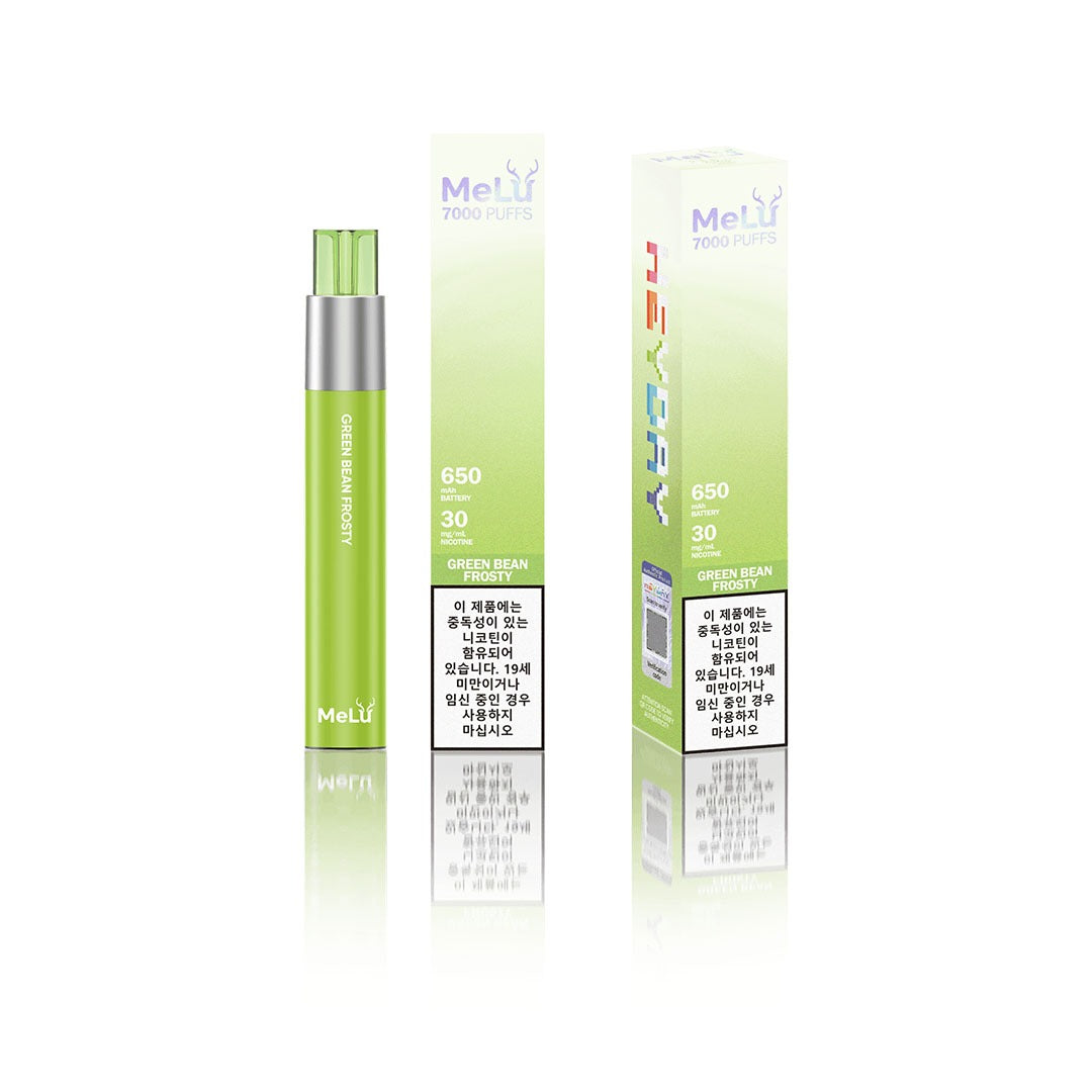 正品Heyday MeLu米鹿7000口可调功率清爽型可视化油舱配防尘帽一次性电子烟-多口味可选 绿豆