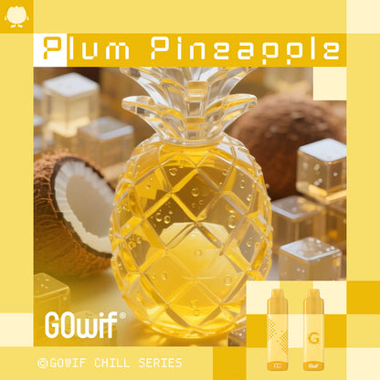 正品高维GOwif Chill极凉系列18000口双陶瓷芯涡轮大功率透明油仓电量油量显示长续航一次性电子烟-多口味可选 菠萝椰子