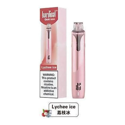 全新升级版 KS Quik 6000口小彩条冰爽一次性电子烟-多口味可选 荔枝