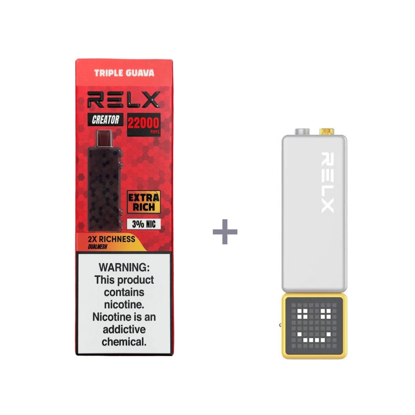 正品悦刻积木乐高RELX Creator 22000口烟弹/套装-多口味可选 (一代/二代杆弹通用） 套装1(配正品一代杆) 三重番石榴