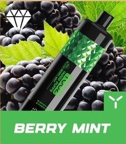 正品柚子水烟YOOZ SHISHA 14000口 DTL水晶炫彩钻石切割工艺大烟雾肺吸模式油量电量显示一次性电子烟-多口味可选 莓果薄荷