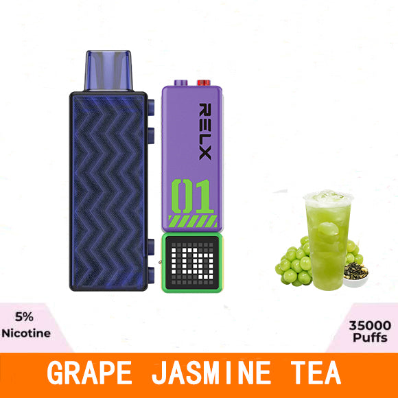 正品悦刻RELX Creator 第三代积木超级容量35000口烟弹磁吸积木乐高套装/烟弹-多口味可选 三代杆套装(紫绿色) 青提茉莉(葡萄铁观音)