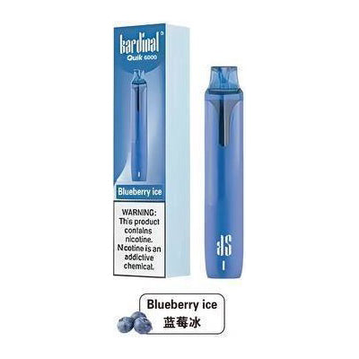 全新升级版 KS Quik 6000口小彩条冰爽一次性电子烟-多口味可选 蓝莓