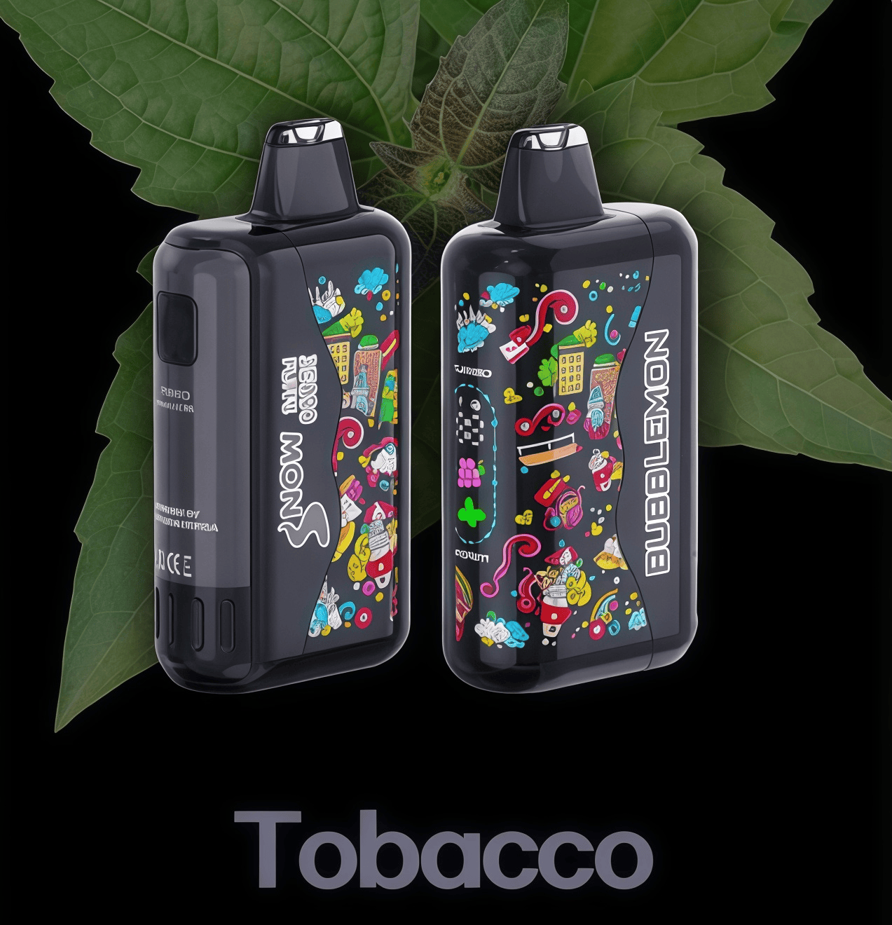 正品韩版BUBBLE MON GRAFFITI巴布梦泡泡兽满天星炫彩壁纸LED灯效35000口可调功率含隐藏口味一次性电子烟 雪茄香烟