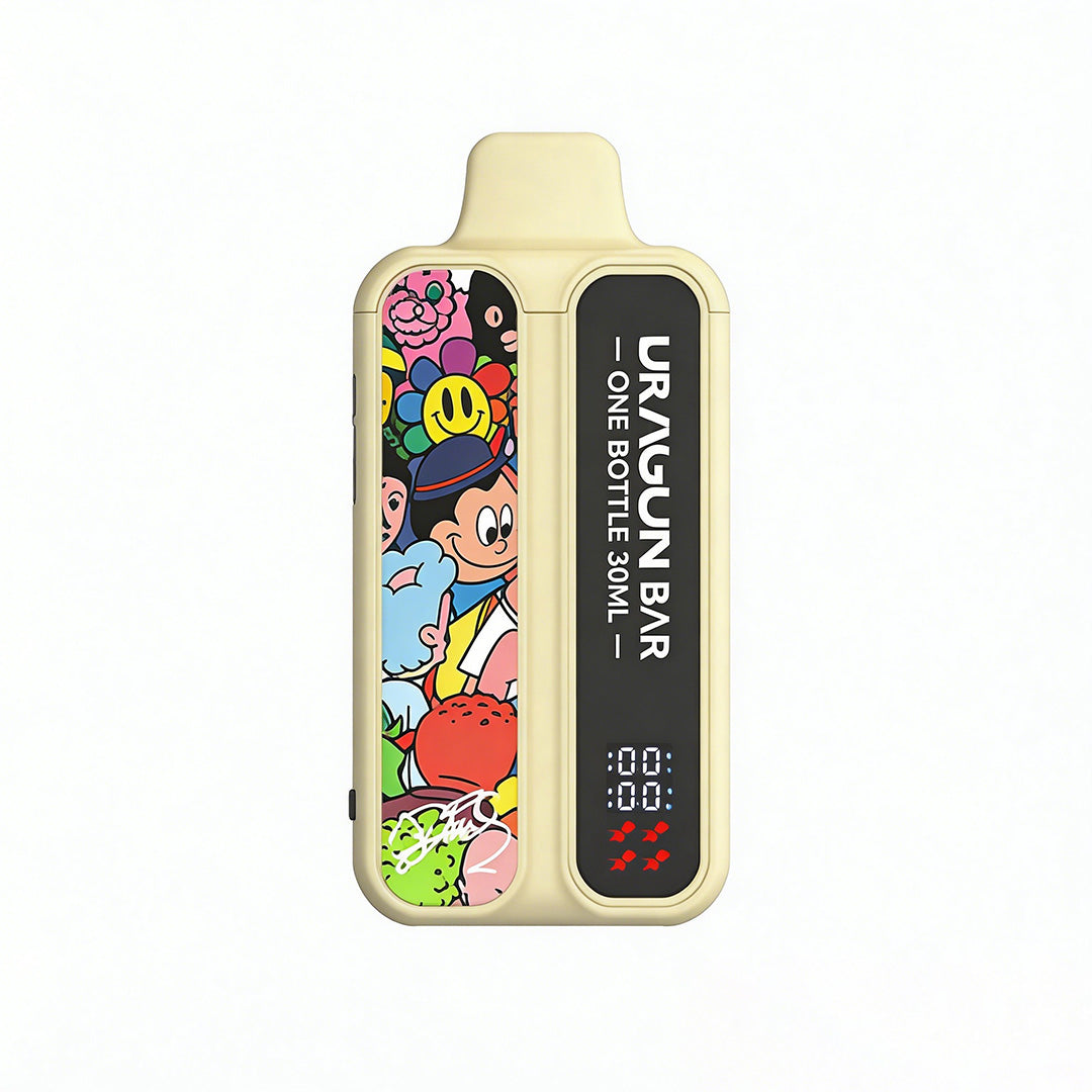 正品 Dragon Bar 龙吧阿童木动画主题权志龙同款30ml超大容量60000口油电显示可调功率一次性电子烟-多口味可选 香蕉牛奶