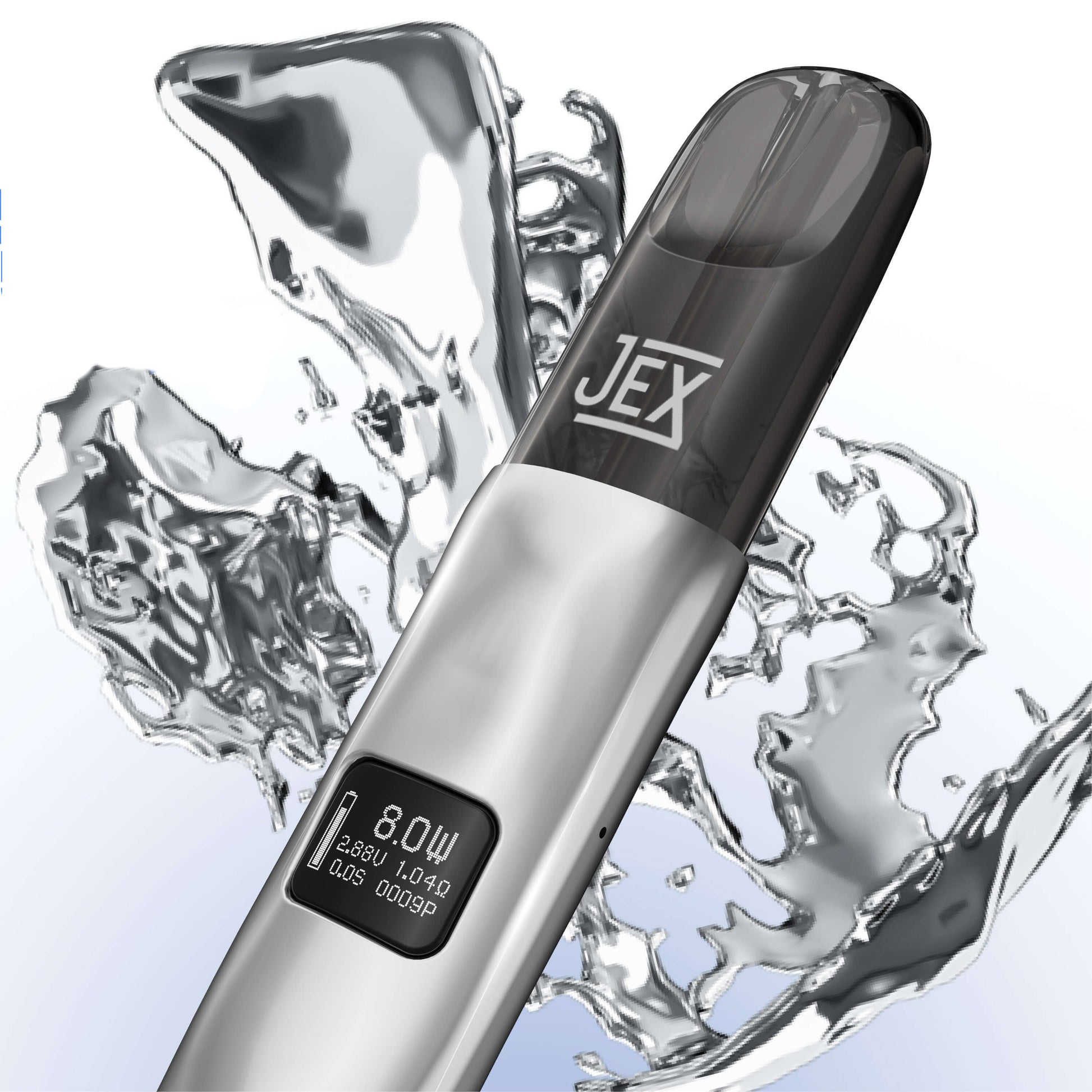 正品极星JEX RIPPLE 全息屏金属艺术杆即时工作数据显示烟杆-多色外观可选（支持4/5/6代烟弹）