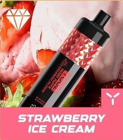 正品柚子水烟YOOZ SHISHA 14000口 DTL水晶炫彩钻石切割工艺大烟雾肺吸模式油量电量显示一次性电子烟-多口味可选 草莓冰淇淋