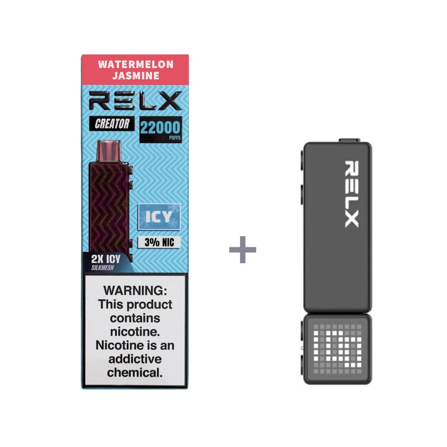 正品悦刻积木乐高套装/烟弹-多口味可选 RELX Creator Black(大容量22000口） 套装(目前发一代正品杆) 西瓜茉莉