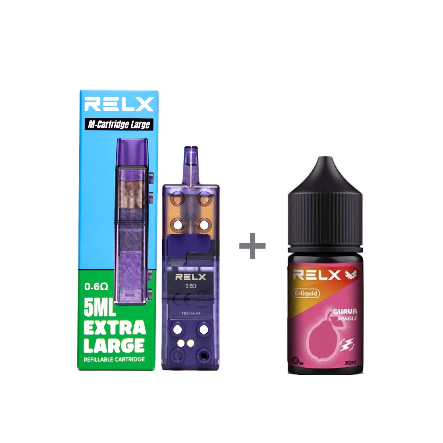 正品悦刻三代积木空弹烟油套餐(5ml容积RELX空弹+30ml正品RELX E-liquid) 套装(空弹+烟油) 番石榴_3%Nic