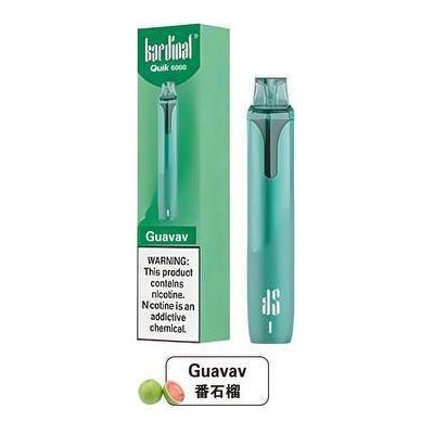 全新升级版 KS Quik 6000口小彩条冰爽一次性电子烟-多口味可选 番石榴