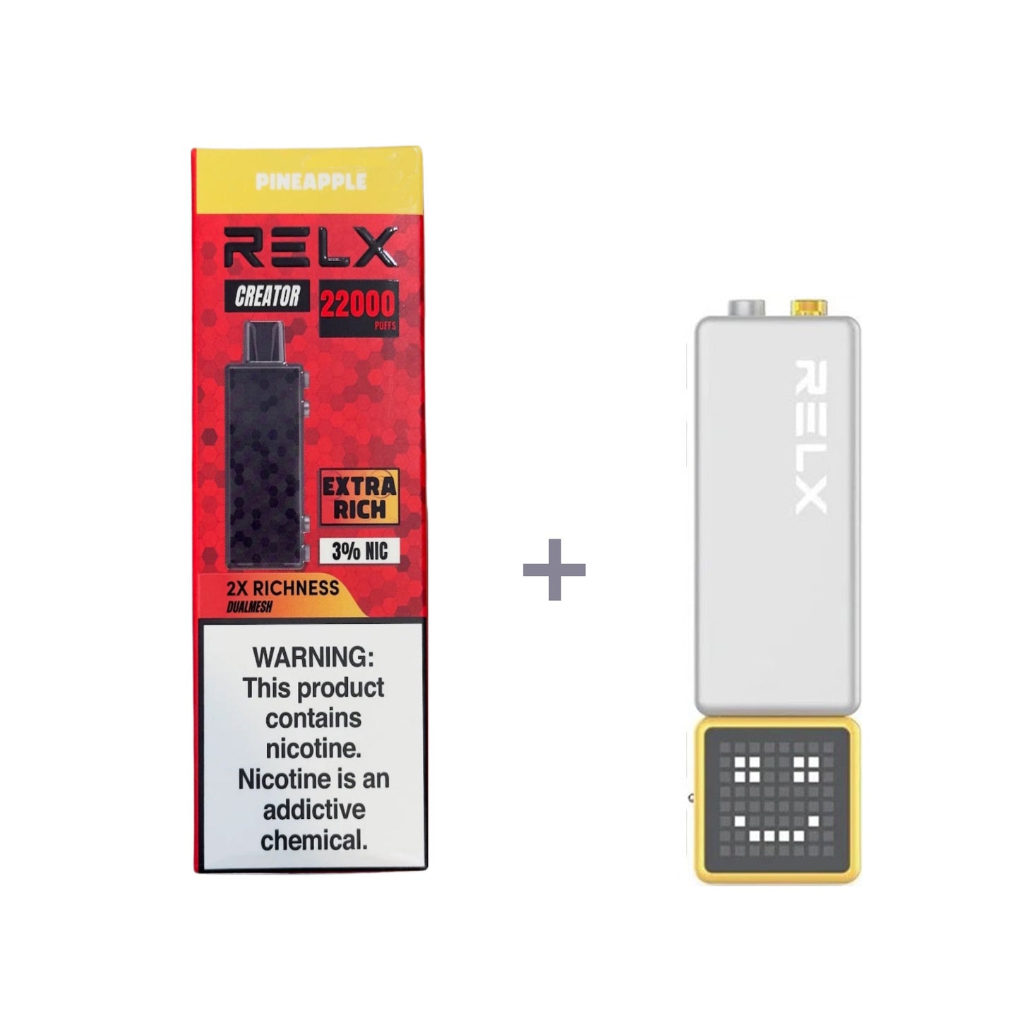 正品悦刻积木乐高RELX Creator 22000口烟弹/套装-多口味可选 (一代/二代杆弹通用） 套装1(配正品一代杆) 菠萝