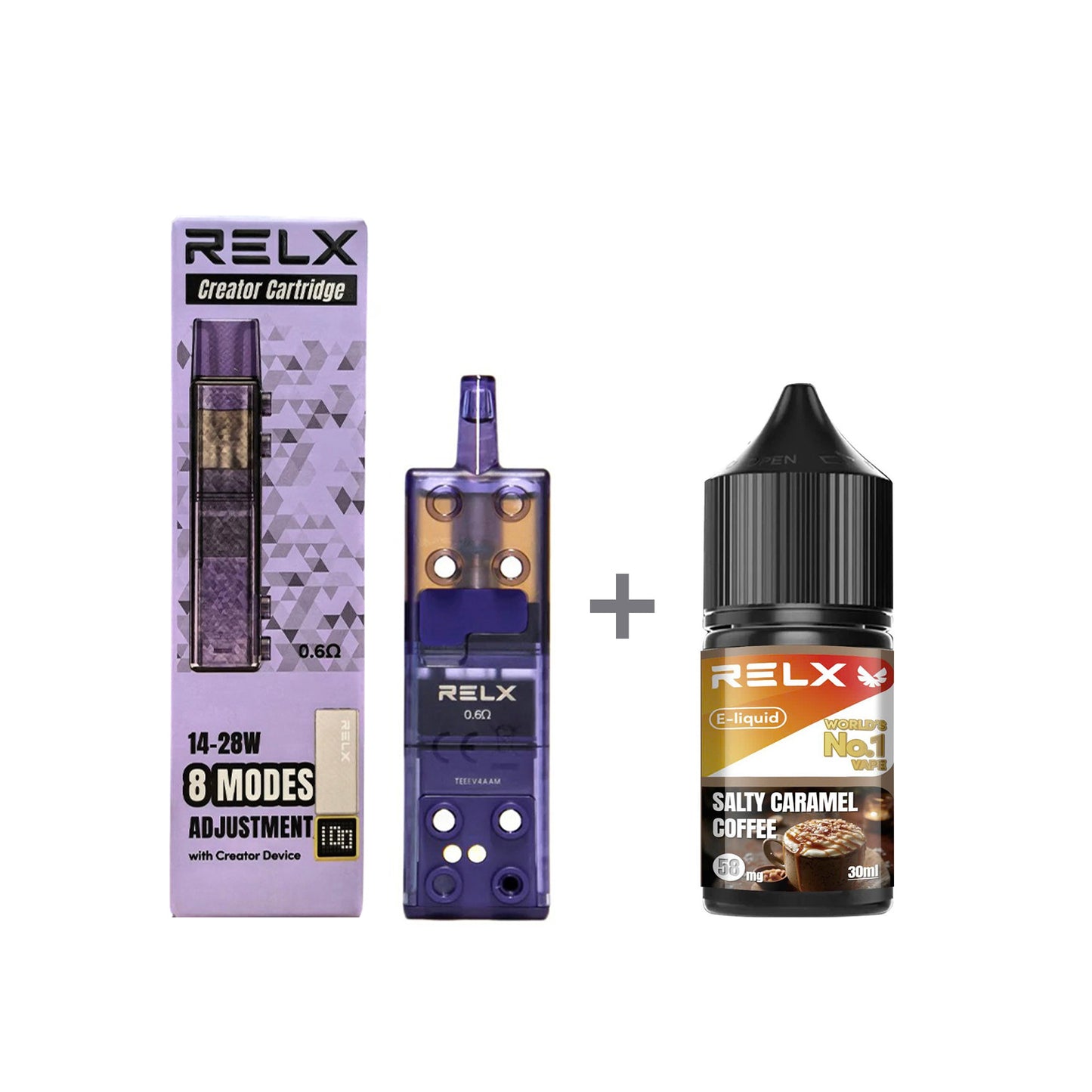 正品悦刻三代积木空弹烟油套餐(5ml容积RELX空弹+30ml正品RELX E-liquid) 套装(空弹+烟油) 焦糖咖啡_5%Nic