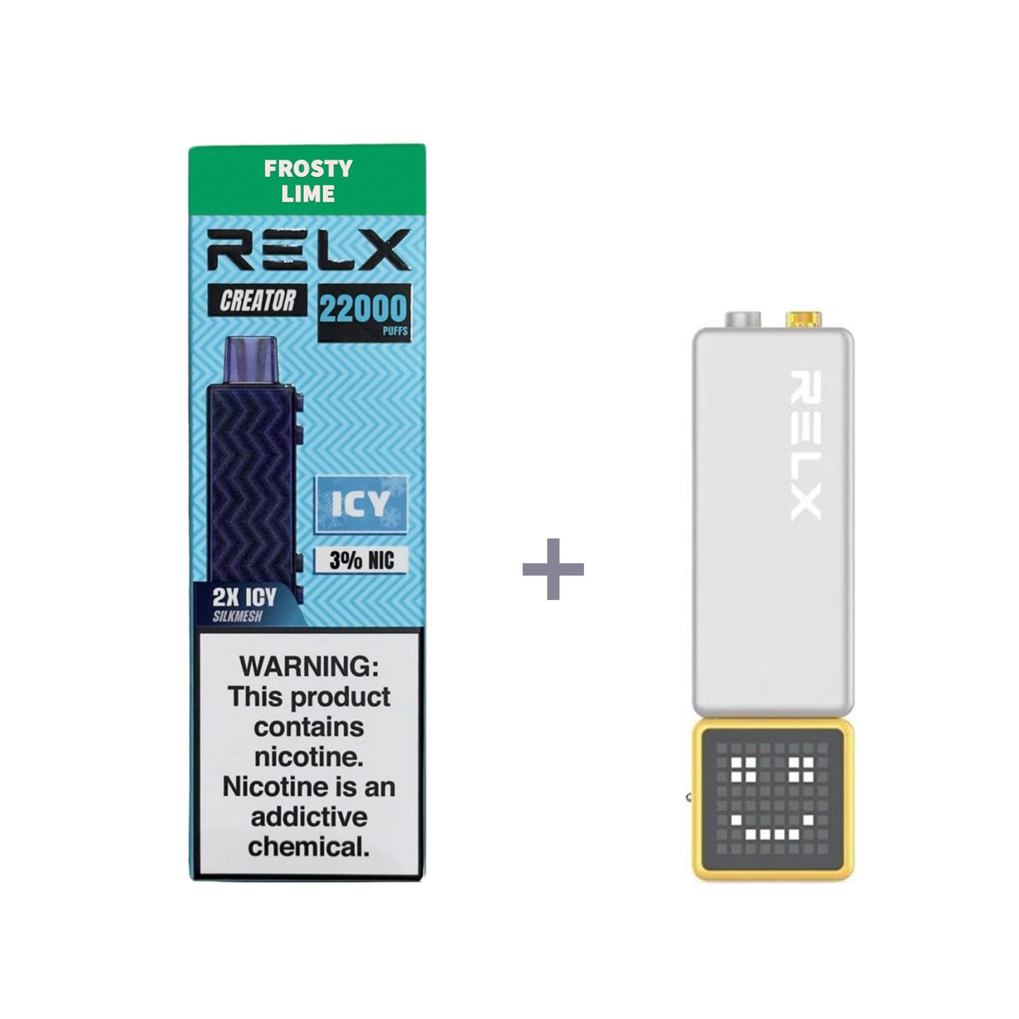 正品悦刻积木乐高RELX Creator 22000口烟弹/套装-多口味可选 (一代/二代杆弹通用） 套装1(配正品一代杆) 极凉青柠