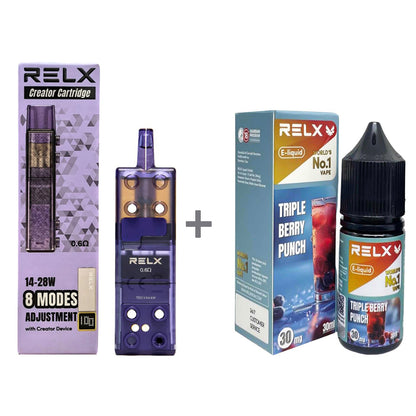 正品悦刻三代积木空弹烟油套餐(5ml容积RELX空弹+30ml正品RELX E-liquid) 套装(空弹+烟油) 混合莓果_3%Nic