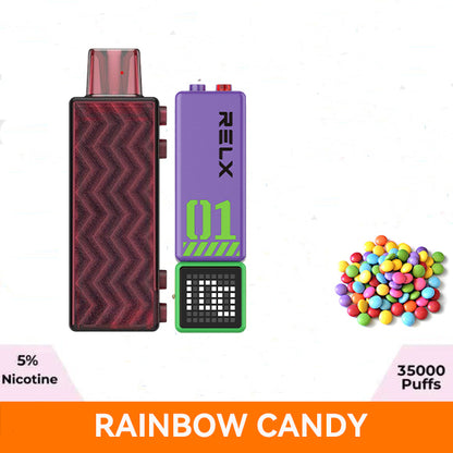 正品悦刻RELX Creator 第三代积木超级容量35000口烟弹磁吸积木乐高套装/烟弹-多口味可选 三代杆套装(紫绿色) 彩虹糖