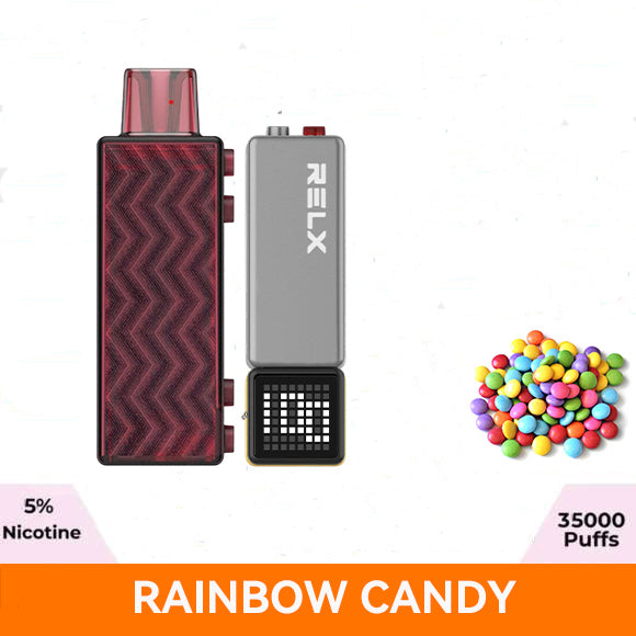 正品悦刻RELX Creator 第三代积木超级容量35000口烟弹磁吸积木乐高套装/烟弹-多口味可选 三代杆套装(灰黑色) 彩虹糖