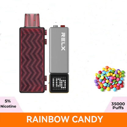 正品悦刻RELX Creator 第三代积木超级容量35000口烟弹磁吸积木乐高套装/烟弹-多口味可选 三代杆套装(灰黑色) 彩虹糖