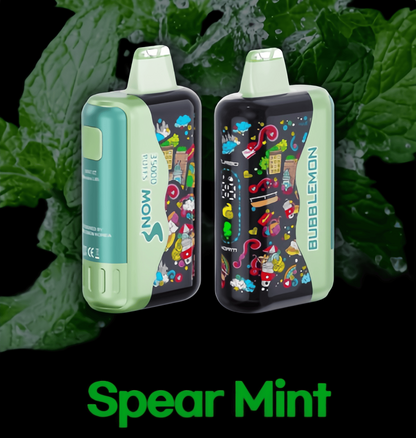 正品韩版BUBBLE MON GRAFFITI巴布梦泡泡兽满天星炫彩壁纸LED灯效35000口可调功率含隐藏口味一次性电子烟 黄酮薄荷