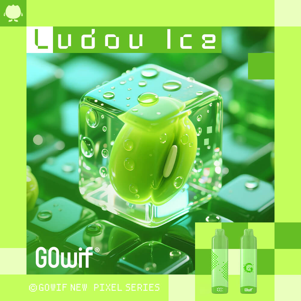 正品高维GOwif Chill极凉系列18000口双陶瓷芯涡轮大功率透明油仓电量油量显示长续航一次性电子烟-多口味可选 绿豆