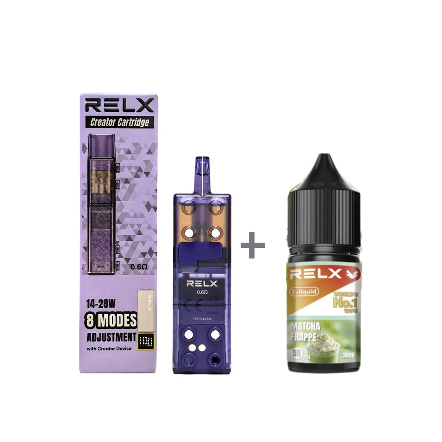 正品悦刻三代积木空弹烟油套餐(5ml容积RELX空弹+30ml正品RELX E-liquid) 套装(空弹+烟油) 抹茶星冰乐_5%Nic
