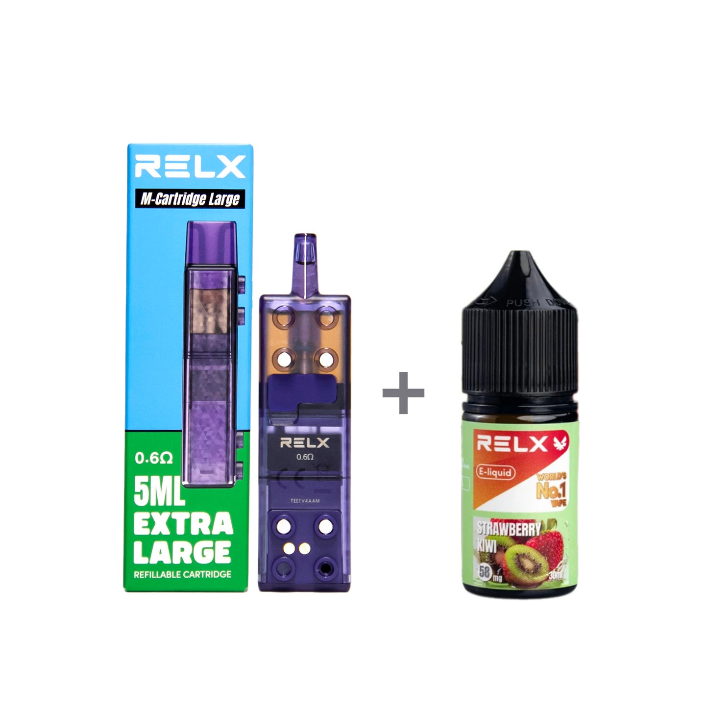 正品悦刻三代积木空弹烟油套餐(5ml容积RELX空弹+30ml正品RELX E-liquid) 套装(空弹+烟油) 草莓奇异果_5%Nic