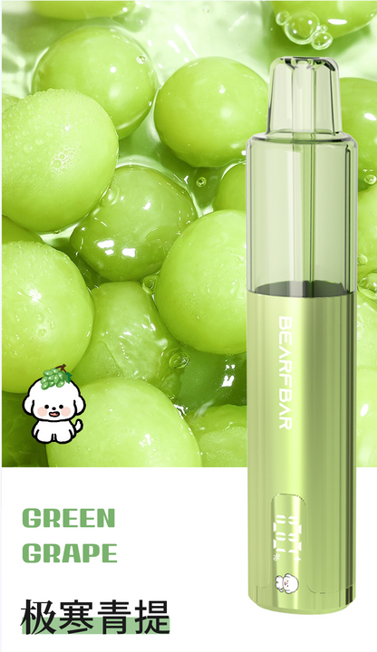 正品比熊三代BEARFBAR Crush 3.0 液晶显示屏15000口一次性电子烟-多口味可选 极寒青提