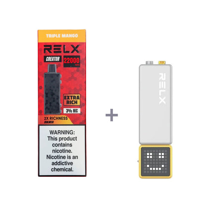 正品悦刻积木乐高RELX Creator 22000口烟弹/套装-多口味可选 (一代/二代杆弹通用） 套装1(配正品一代杆) 三重芒果