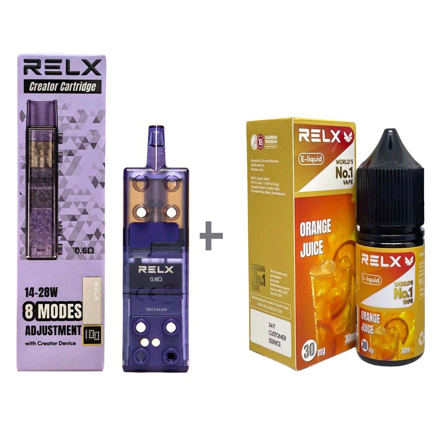 正品悦刻三代积木空弹烟油套餐(5ml容积RELX空弹+30ml正品RELX E-liquid) 套装(空弹+烟油) 橙汁_3%Nic