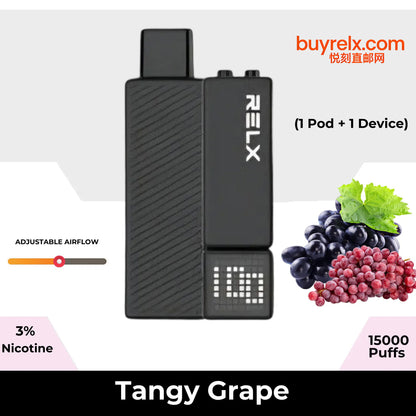 正品悦刻RELX Creator Starter Kit 15K悦刻乐高积木15000口(酷黑杆弹/黑杆白弹)可选磁吸式换弹电子烟套装-多口味可选 葡萄