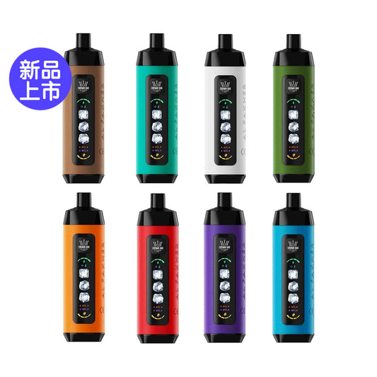 正品阿尔法赫15000口可调冰度款 AL FAKHER CROWN BAR ICE ADJUST 15K 大烟雾一次性电子烟-多口味可选